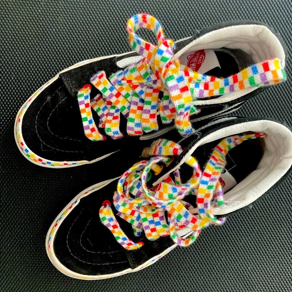 Vans old skool checkerboard skate shoes